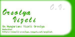 orsolya vizeli business card